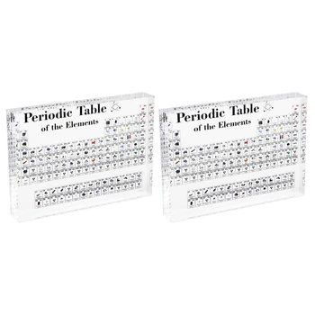 

2PCS Periodic Table of s Periodic Table Acrylic Periodic Table Display with s for Students Teacher Gift