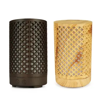 

100Ml Bamboo Aroma Diffuser Household Colorful Atmosphere Night Light Aroma Diffuser Atomizer Mini Wood Grain Aroma Diffuser