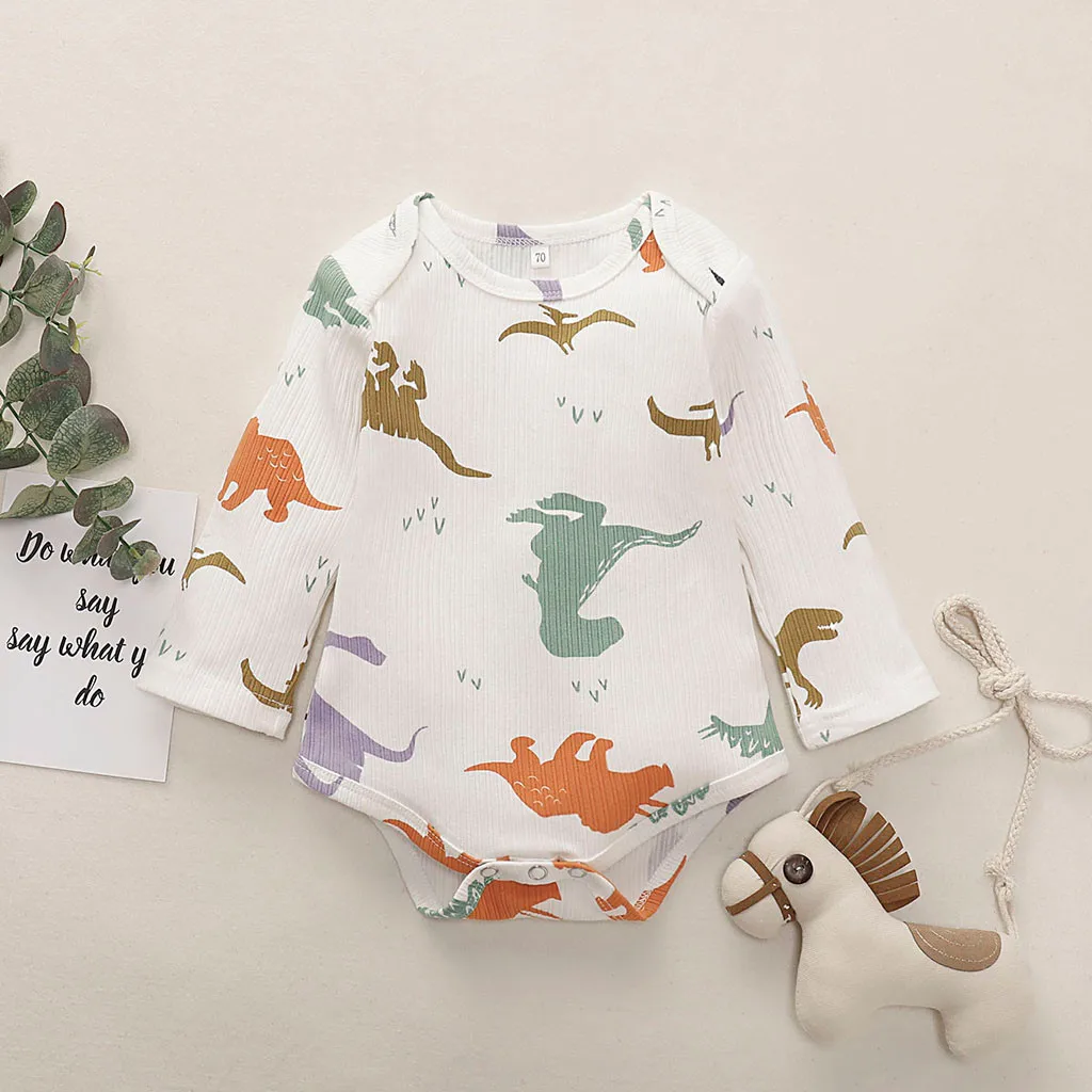 new born baby clothes baby boy romper winter clothes costume romper onesie disfraz bebe halloween 2019 Cartoon Dinosaur 0-18m Z4