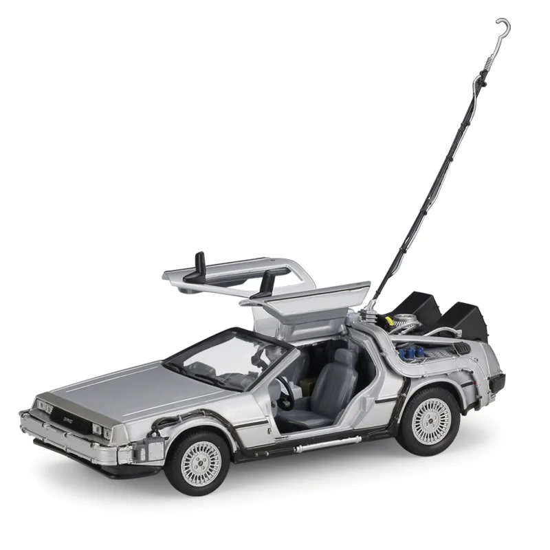 1:24 Diecast Alloy Model Car DMC-12 delorean back to the future Time Machine Metal Toy Car For Kid Toy Gift Collection 7