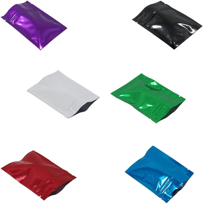 

DHL 1500Pcs Multi-sizes Aluminum Foil Bag Zipper Package Bags Self-sealable Pouches for Electronic products Storage Wholesale