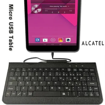 

Casual Micro USB Keyboard Black Leather Stand Case for Alcatel 1T 7/OneTouch POP/POP 4/OneTouch PIXI Tablet Accessories