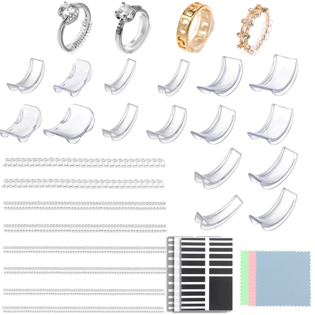 Invisible Ring Size Adjuster for Loose Rings Ring Adjuster Fit Any Rings,  Assorted Sizes of Ring Sizer 