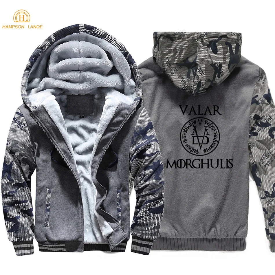 Valar Morghulis, все мужские толстовки с капюшоном "Игра престолов", коллекция года, Осень-зима,, толстые куртки, мужские пальто, все размеры, M-4XL - Цвет: Dark Gray1
