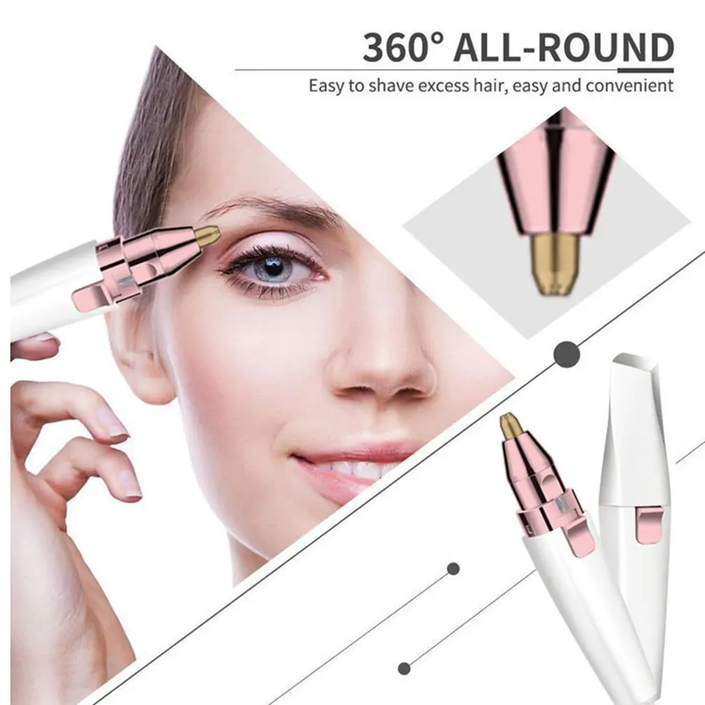

Two-in-one Small-scale Electric Shaving Eyebrow Trimmer Washing Convenient Facial Shaver Mini Depilator