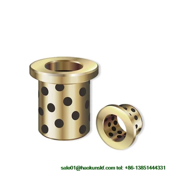 

JFB5060 / 5060F (Size:50*60*60/75*5mm) Flanged Solid-Lubricanting Oilless Graphite Brass Bushing|Copper Bearing
