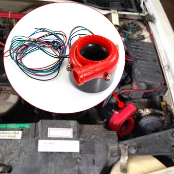 

Hot Universal Car Fake Dump Electronic Turbo Blow Off Hooter Valve Analog Sound BOV Electronic Relief Valve Red Electronic Turbo