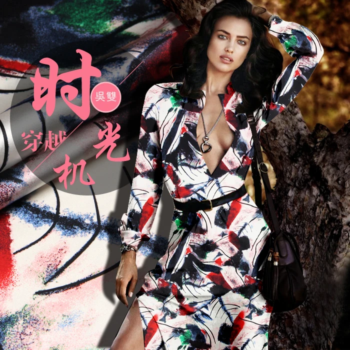 118 см шелк стрейч метр атласной ткани 19 мм цифровой струйной атласной шелковой ткани для платья спандекс ткани оптом шелковой ткани