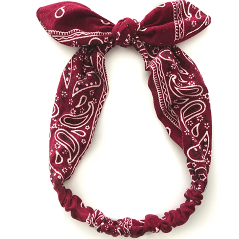 

Ladies Headband Printing Head Carving Retro Sweet Hair Ornaments Cross Headband Bandage Headscarf Headwear Headscarves Summer He