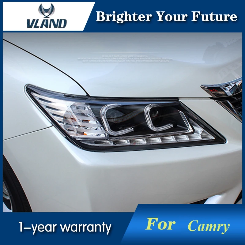 VLAND Автомобильная фара для Toyota Camry 7th фары 2012 до 2014 года C стиль ангельские глазки