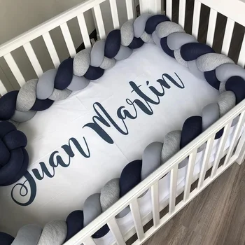 

2 Metre Newborn Bed Bumper for Crib Bumper Baby Crib Protector Pillow Cushion Bed Bumper Infant
