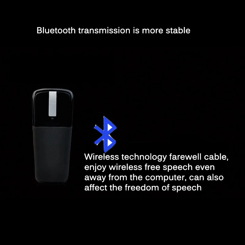 Wireless Mouse Ultra Thin 2.4G Computer Mouse Foldable Travel Mouse Mini Mice For Laptop With Touch Control Fordesktop