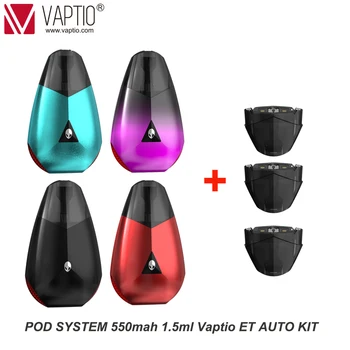 

Free Gift Tank!!Original Vaptio Vape Pen Kit Pod System ET AUTO Kit built in Battery 550mAh 1.5ml All-in-One Pod Cartriages Tank