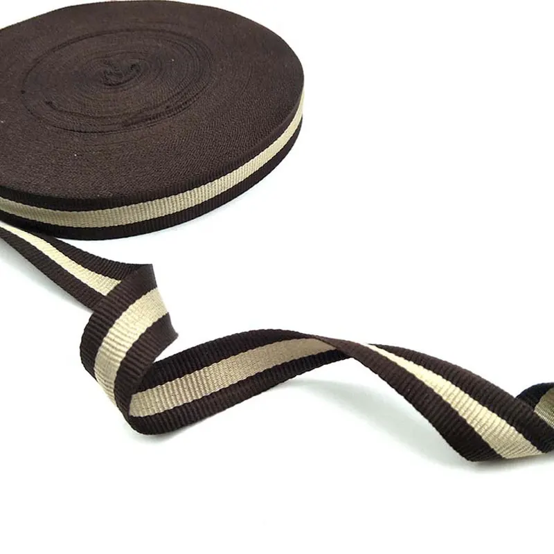 

5M/lot coffee 2cm width bias tape ribbon backpack straps cable handmade clothing polyester DIY sewing stain ribbon accessories