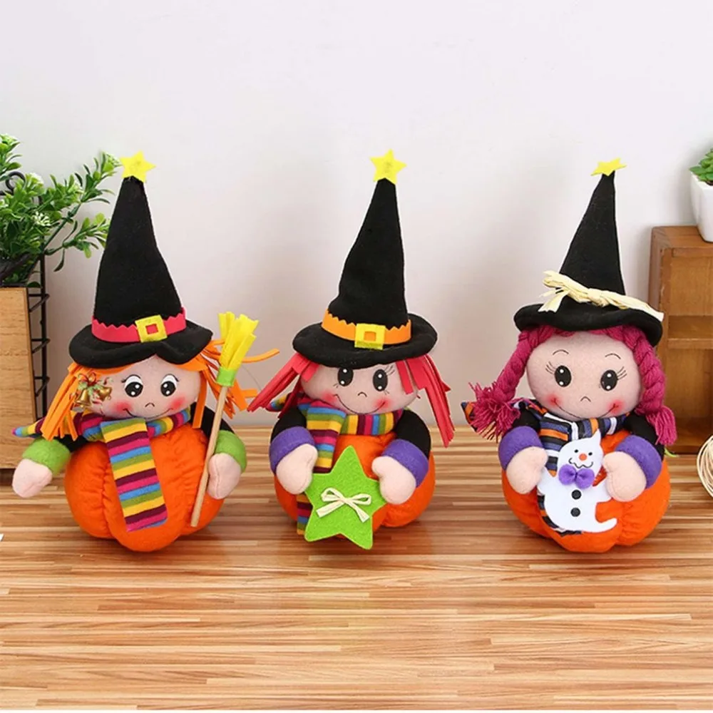 

Creative Cartoon Doll Witch Halloween Party Supplies Horror Halloween Decoration Funny Standing Doll Dropshipping