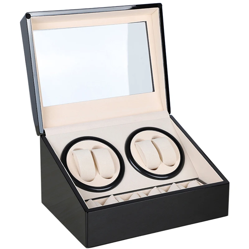 

WOODEN Watch Winder Box 10 Automatic MECHANICAL Reloj Winding Motor Organizer Uhrenbeweger WOOD Watchwinder Jewelry Storage Case