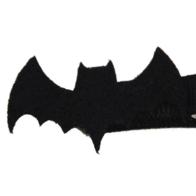 Women Girls Unique Bat Hair Clip Soft Felt Cloth Bangs Hairpin Festival Decor
