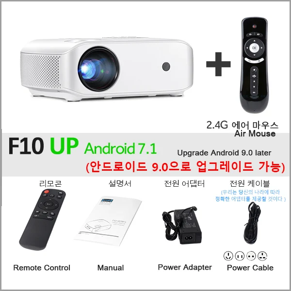 AUN HD светодиодный проектор F10UP, 1280x720 P, яркость 2800, цифровой проектор для домашнего кинотеатра, 3D проектор, поддержка 1080 P, HD-IN - Цвет: F10UP-FS