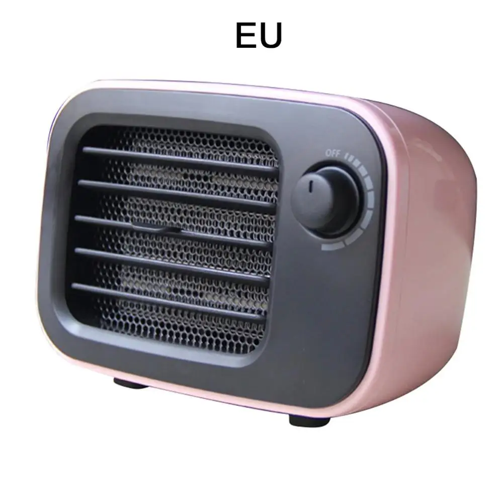 pink EU plug Защита от пуска сразу после сброса Ретро обогреватель Интеллектуальный Настольный обогреватель с постоянной температурой - Цвет: pink EU plug