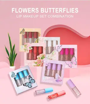 

Highlight Set Moisturizing Lip Oil Elastic Lip Lotion Lip Oil Lipstick Diamond Lip Gloss Polarized Lip Gloss Blush 3PCS TSLM1