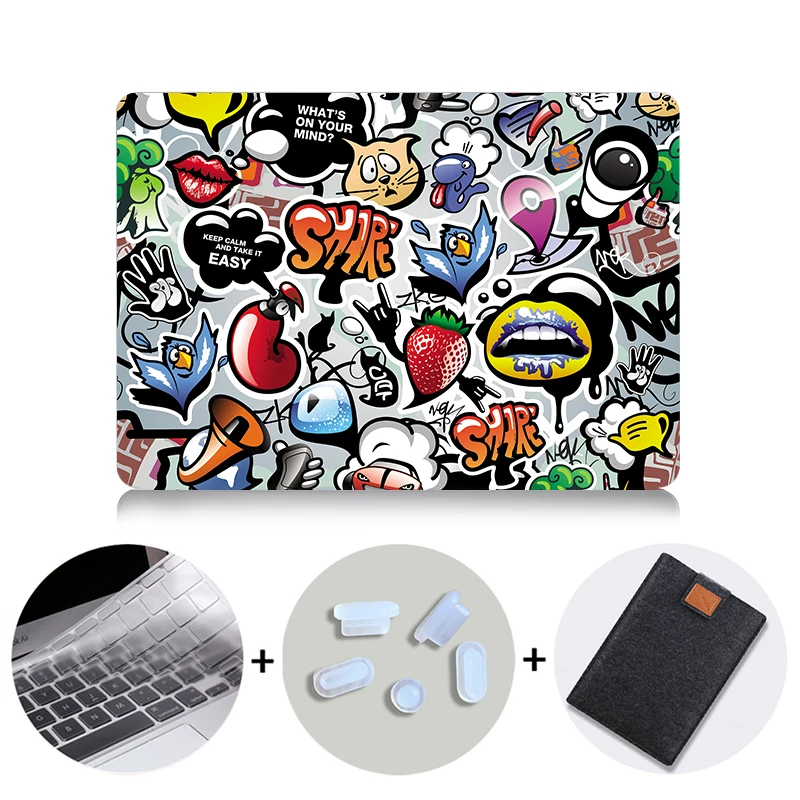 MTT чехол с граффити для Macbook Air Pro retina 11 12 13 15 16 дюймов с сенсорной панелью для mac book Air 13," Сумка для ноутбука - Цвет: MB01