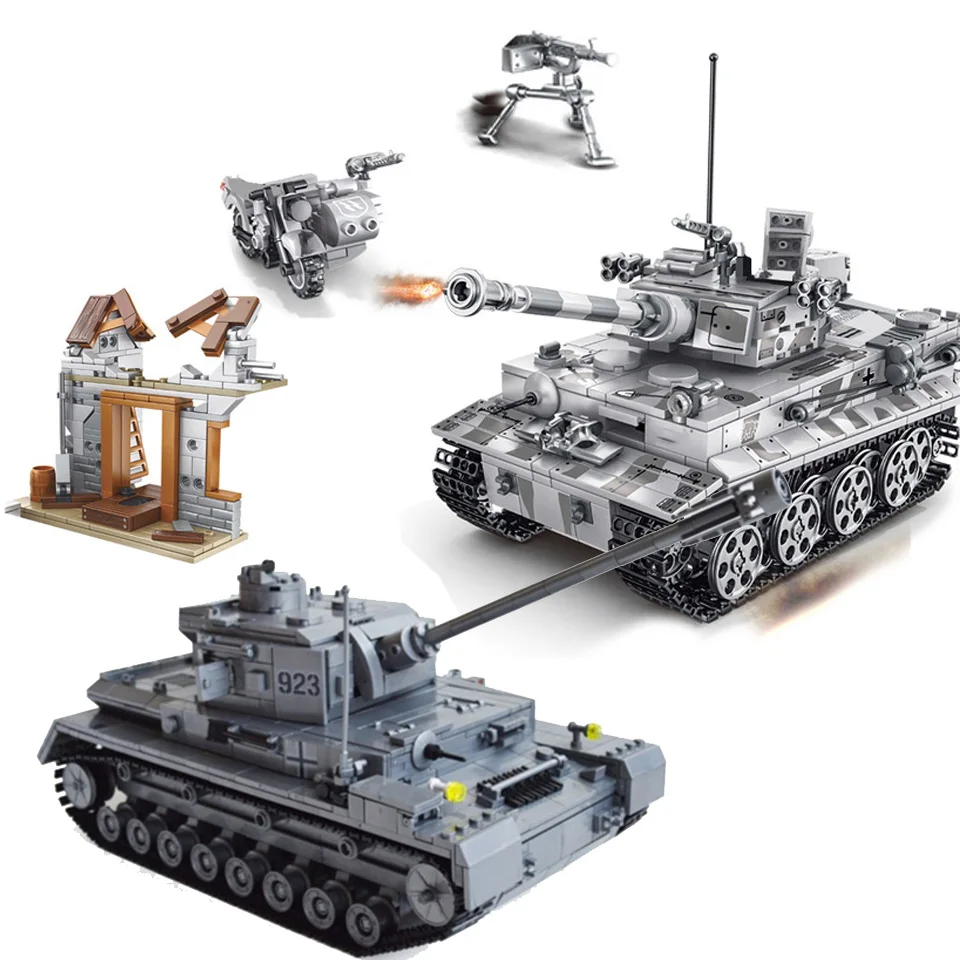 

1154pcs Military Series Large Panzer Tank Building Blocks Tank Army City Enlighten Bricks Toys For Children
