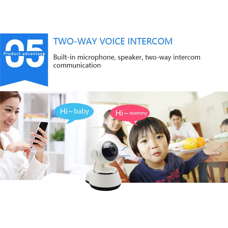 Портативная Wi-Fi камера видеоняня Беспроводная радионяня умная детская аудио видео запись наблюдения домашняя камера безопасности