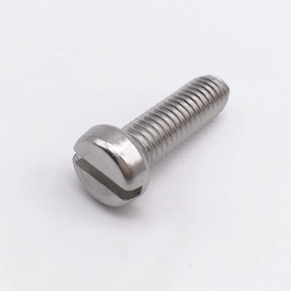 Wkooa M2 Screws Cheese Head Slotted Right Hand Threads Metric Stainless Steel