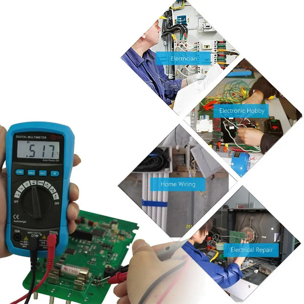 Многофункциональный Ручной цифровой мультиметр ADM01 2000 AC DC Ток Напряжение температура устойчивый измерительный инструмент тестер емкости
