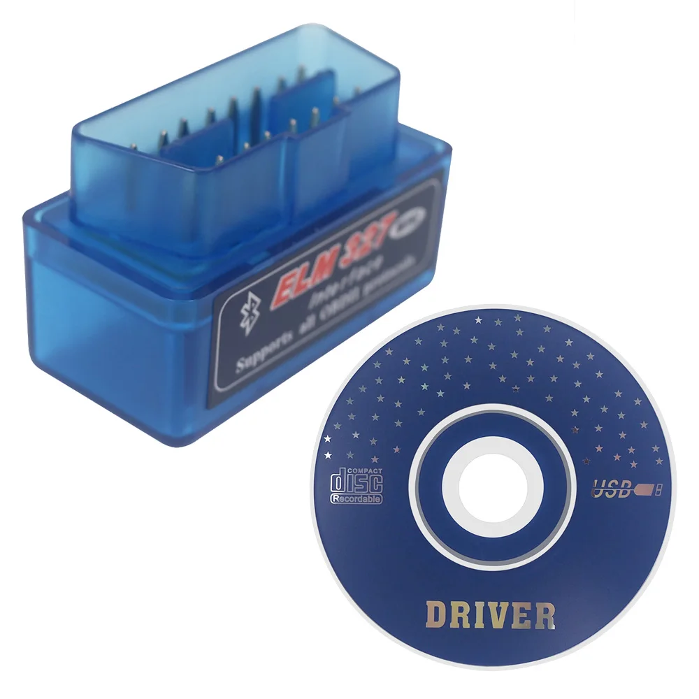 Elm327 V1.5 Bluetooth OBDII 2 Code Diagnostic Tools For Nissan Honda Volvo S60 S90 XC60 XC90 Civic Odyssey CRV Qashqai Scanner - Цвет: Blue