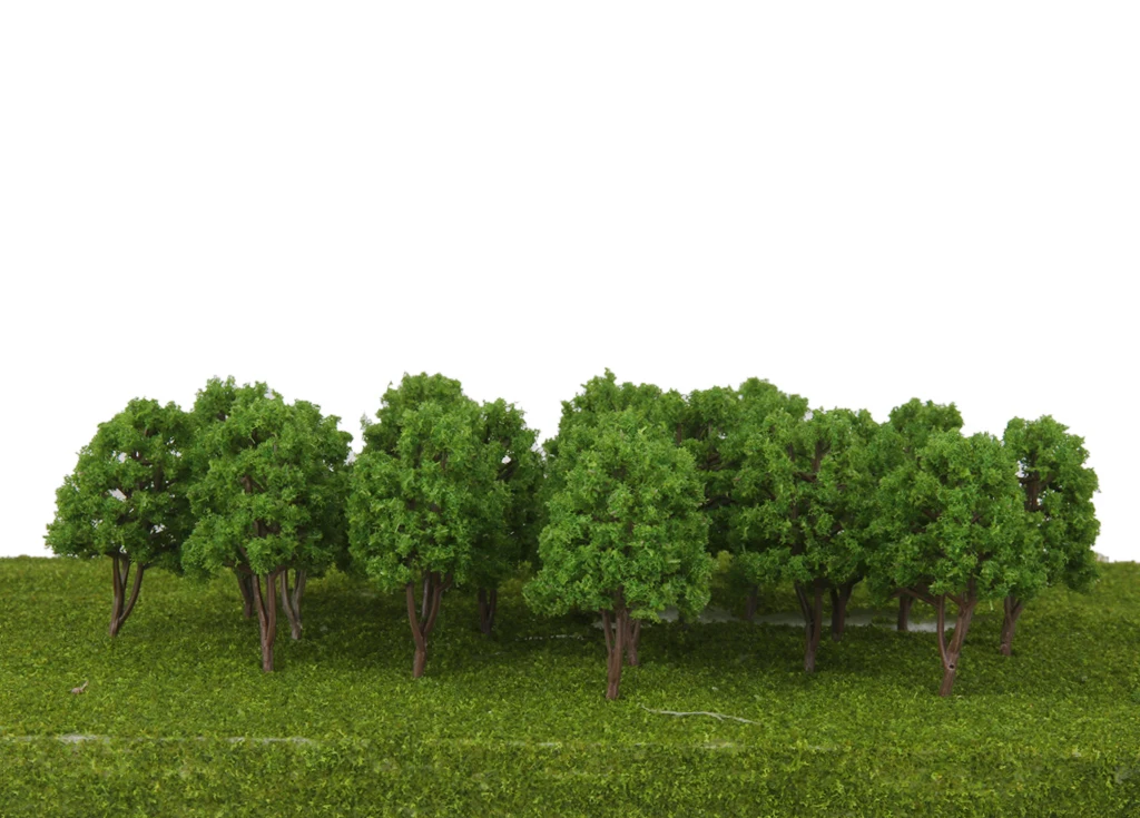 20 шт. пластиковые модели деревьев N масштаб поезд макет Wargame сцена диорама пейзаж деревенский пейзаж архитектура 7,5 см