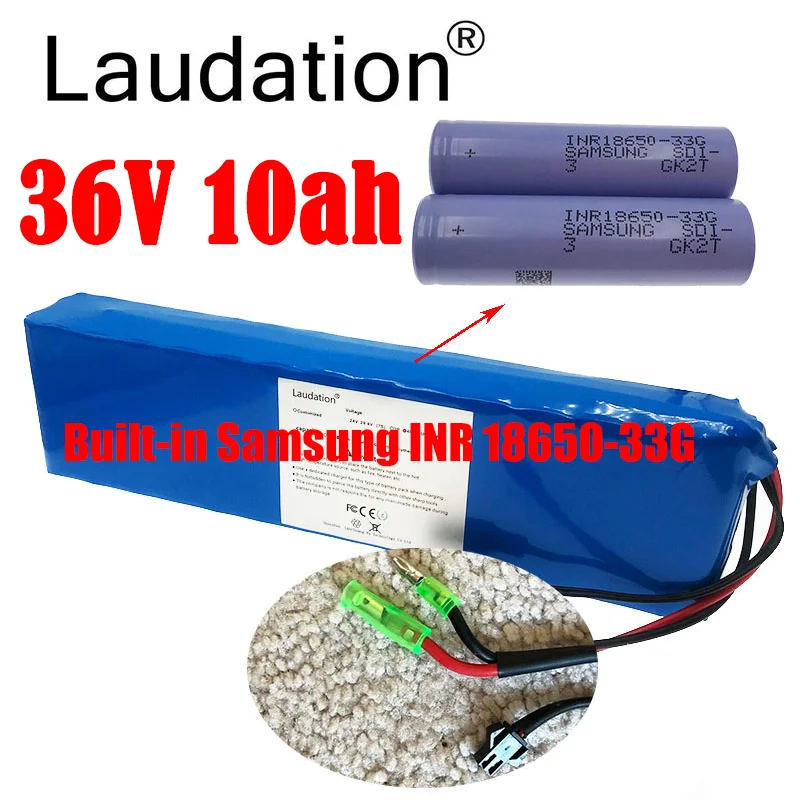

Laudation For Fiido D1 D2 36V 10ah Electric Vehicle Lithium Battery 18650 Pack 10S3P With 15A BMS 42V For 250W 350W 500W Scooter