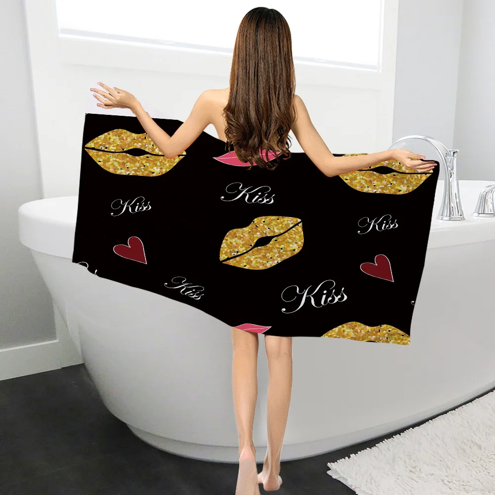 

Geometric Tropical plant style bath rectangular creative underwater world print sunscreen beach towel shawl bath towel