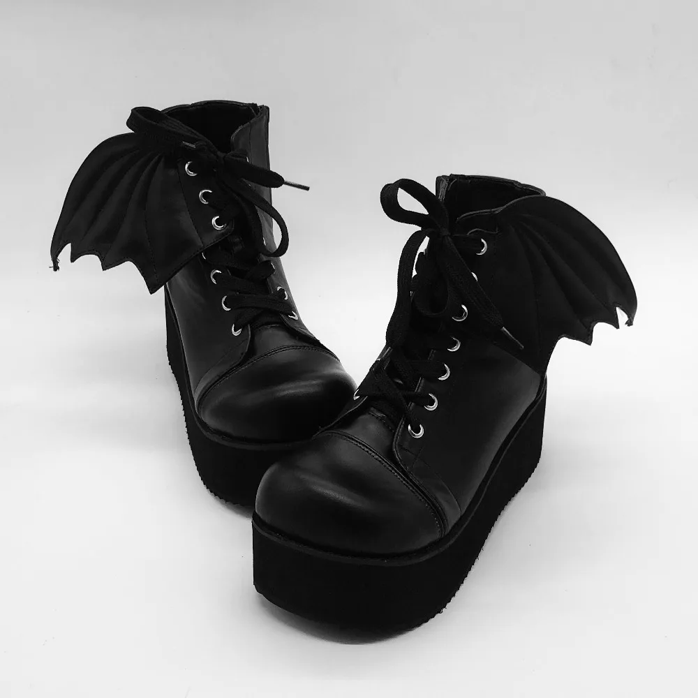 Sweet-Black-PU-Lolita-High-Platform-Party-Shoes-with-Wing-Halloween-Shoes-Custom-Tailor-Available-5
