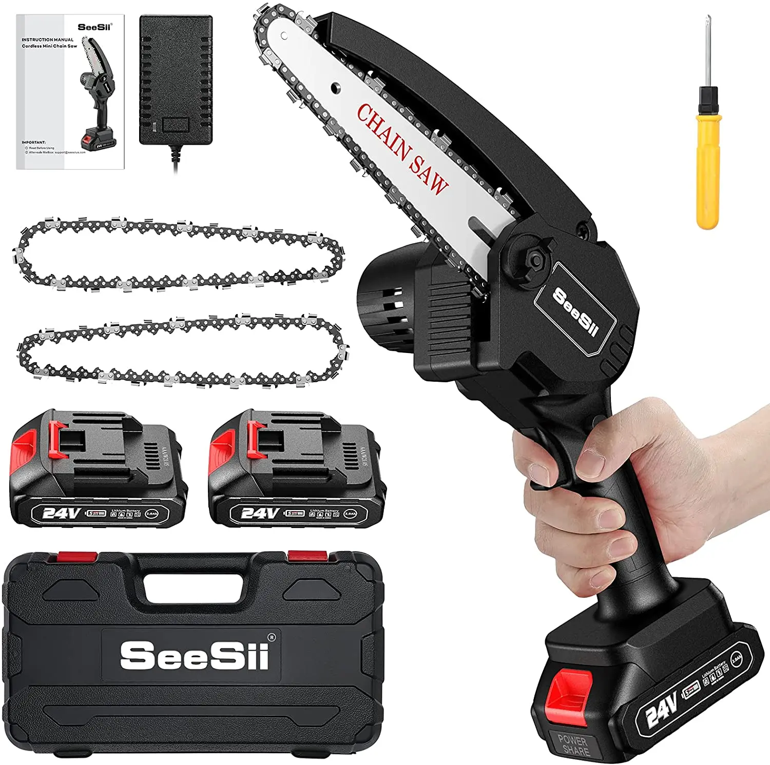 Mini ChainSaw, Seesii Cordless Chainsaw 