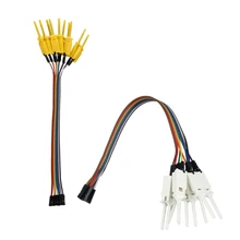 2 шт. 10 Pin DuPont тест на голову крюк плоский Тест Крюк Клип тест крючок логический анализатор крюк желтый и белый