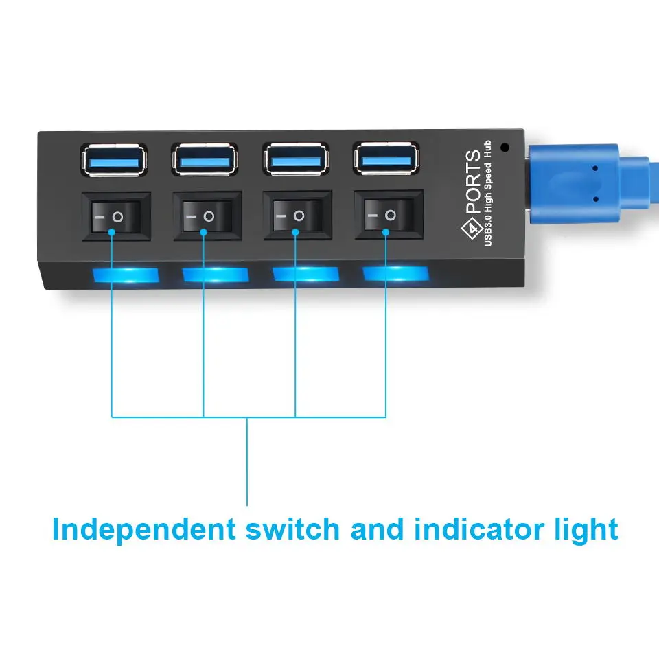 Expansor Múltiplo com Switch, 5Gbps, 3 Hab Uso, 4 Port, 7 Port