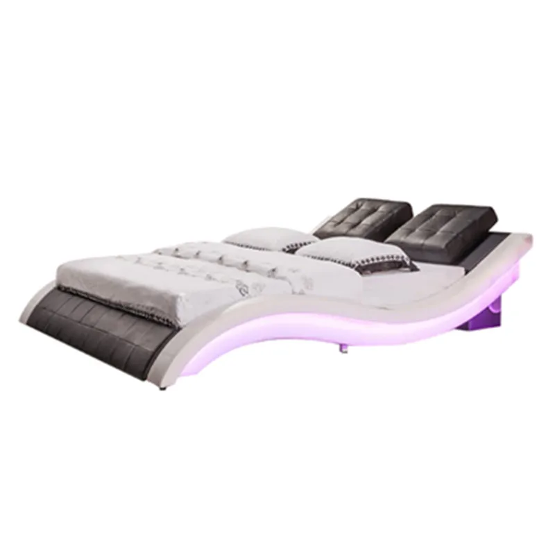 Modern Bedroom Set Luxury Italian Design King Size Black Leather Upholstered Bed Bedroom Sets Aliexpress