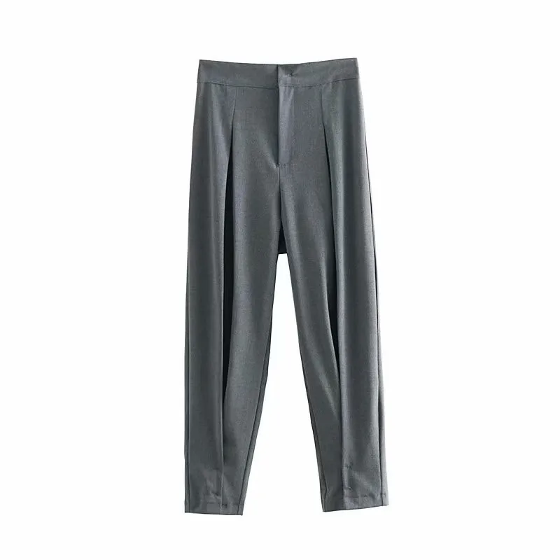 

2018 Europe And America Autumn New Style WOMEN'S Dress Youth Cool Fashion Business Pleated Slim Fit Baggy Pants Women's