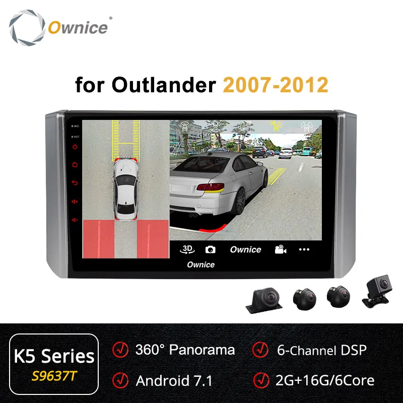 Ownice K3 K5 K6 Android 9,0 Octa Core Автомобильный DVD Радио стерео проигрыватель для Mitsubishi Xpander 360 панорама DSP 4 аппарат не привязан к оператору сотовой связи - Цвет: S9637 K5 Series