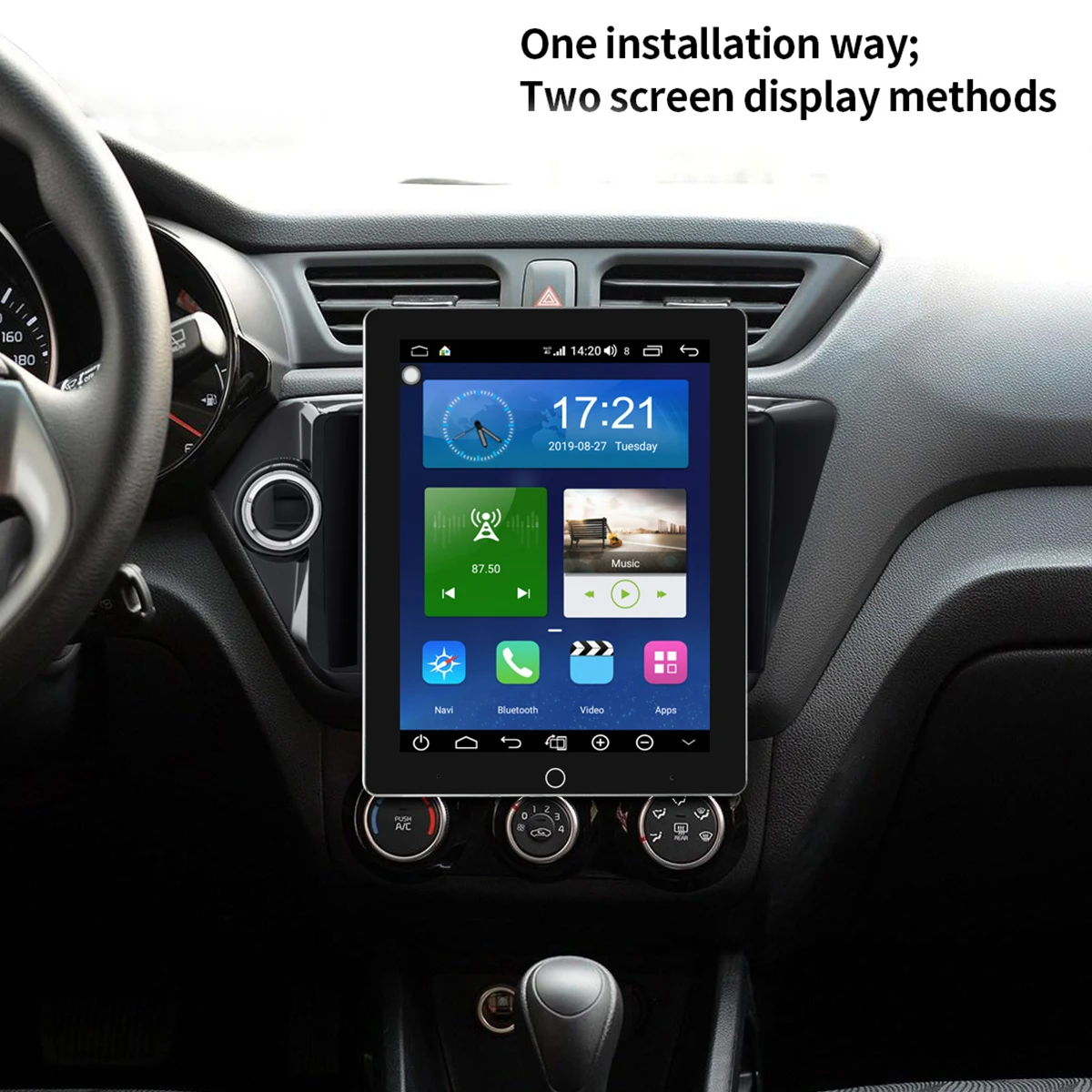 Автомагнитола для Kia Rio/K2 2012- автомобильный Android мультимедийный плеер без DVD 1 din 4G+ 64G автоматический поворотный экран автомобильный стерео gps