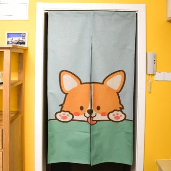

Cute Dog Door Curtain Living Room Bedroom Partition Decorative Curtain Kitchen Bathroom Hanging Curtain Feng Shui Curtain
