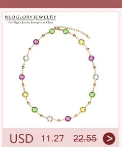 Neoglory, S925, синий кристалл, ожерелье для женщин, геометрический кристалл, цепочка, ожерелье s& Кулоны, Ювелирные изделия,, новинка, подарки на день рождения MC