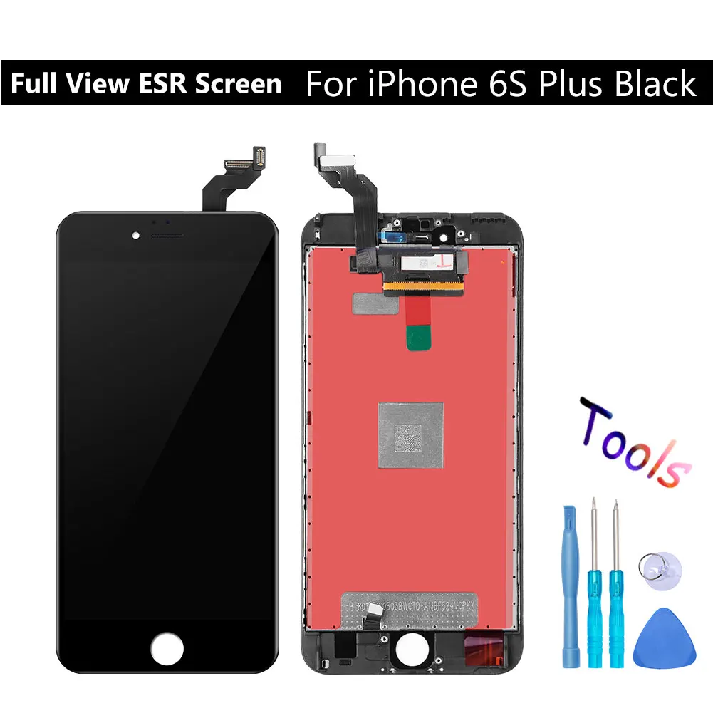 Tanie Dotykowy wyświetlacz LCD pełny widok ESR Digitizer z ekranem AAAA + montaż moduł dla iPhone 6S 7 8 PLUS wymiana czarny biały kompletny