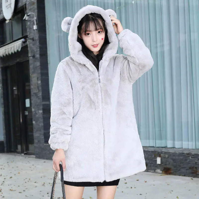 2021-new-arrival-imitation-fake-rabbit-fur-coat-women's-long-korean-style-thin-sweet-hooded-fur-overcoat-kawaii-girls-jackets