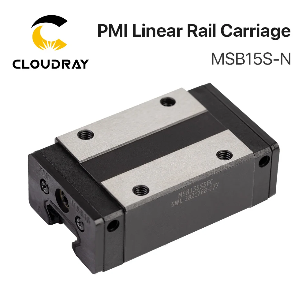 Taiwan PMI Linear Guideway Carriage Block MSB15S-N for CO2 Laser Engraving Cutting Machine