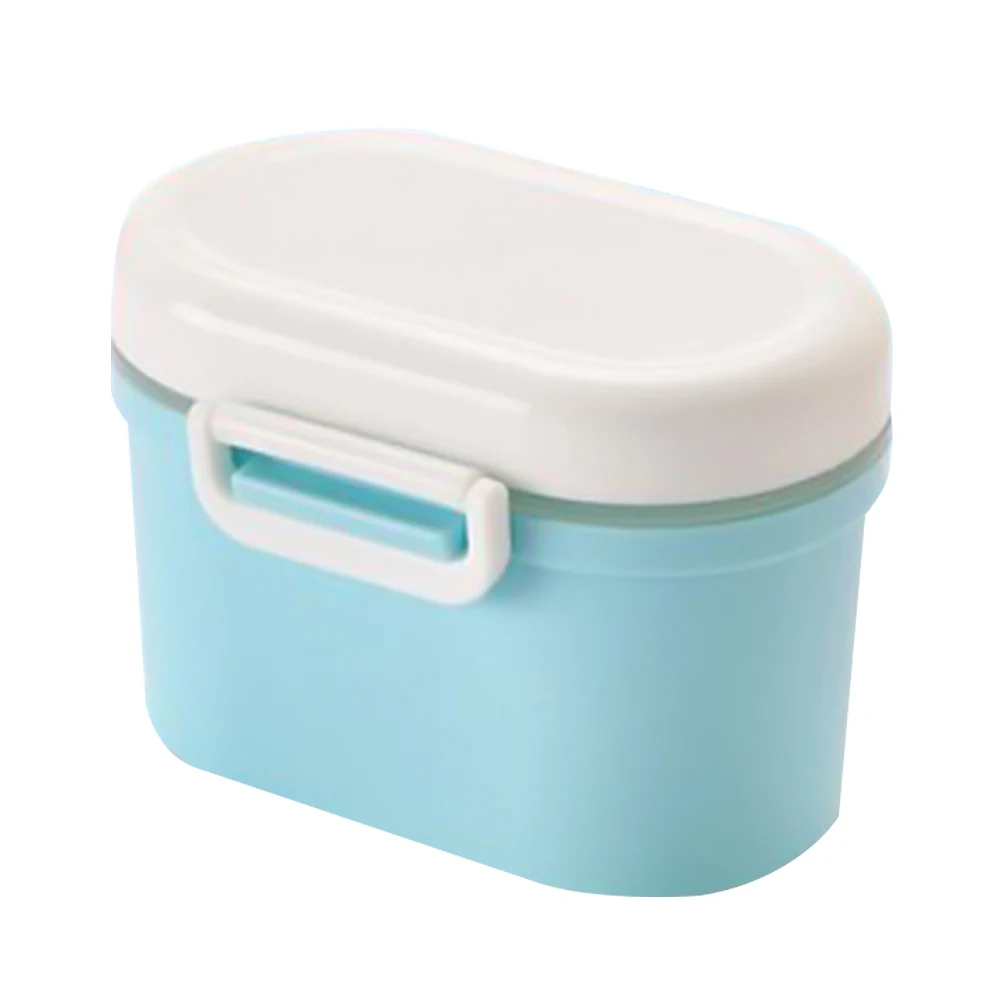 Детское питание многоцелевой контейнер коробка для хранения Органайзер формула герметичный большой емкости дозатор для сухого молока Портативный уход за детьми - Цвет: Blue Small