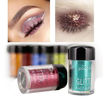 

Popfeel 12pcs/set Glitter Eye Shadow Cosmetics Makeup Diamond Loose Eyes Pigment Woman Cosmetics