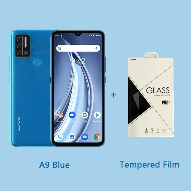 UMIDIGI A9 Global Version 3GB+64GB Android 11 13MP AI Triple Camera Octa Core Helio G25 6.53" HD+ 5150mAh Dual SIM Smartphone best pocophone for gaming UMIDIGI