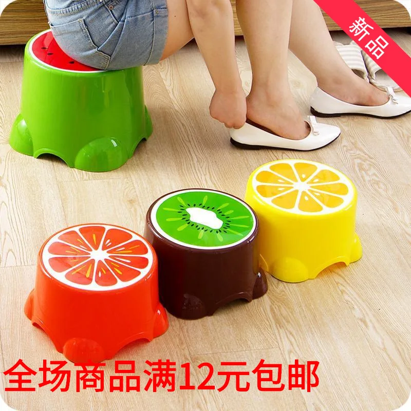 

Thick Fruit Baby Cartoon Bench Stool round Stool Stool Small Children 2017 Summer Footstool shou na zhuo Plastic
